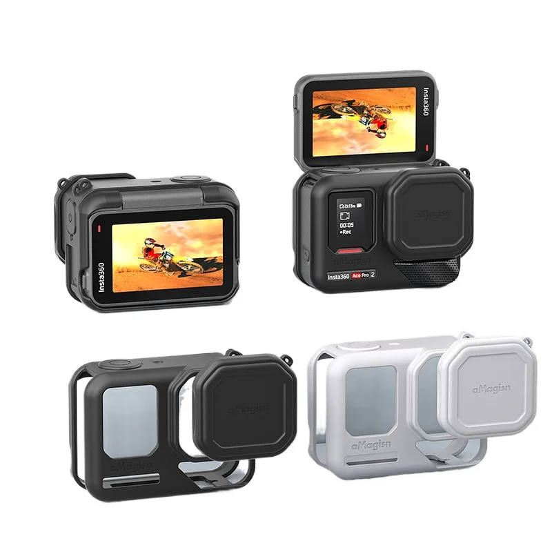 Силиконовый чехол для Insta360 Ace Pro 2 защитный защитные аксессуары корпуса объектива