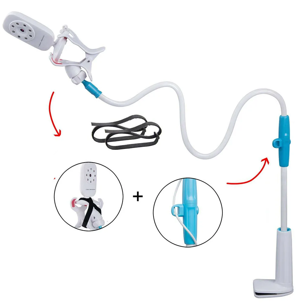 

Flexible Wall Mount Long Arm Multifunctional Stand Universal Lazy For Crib With Strap Baby Monitor Holder Shelf Camera Mount