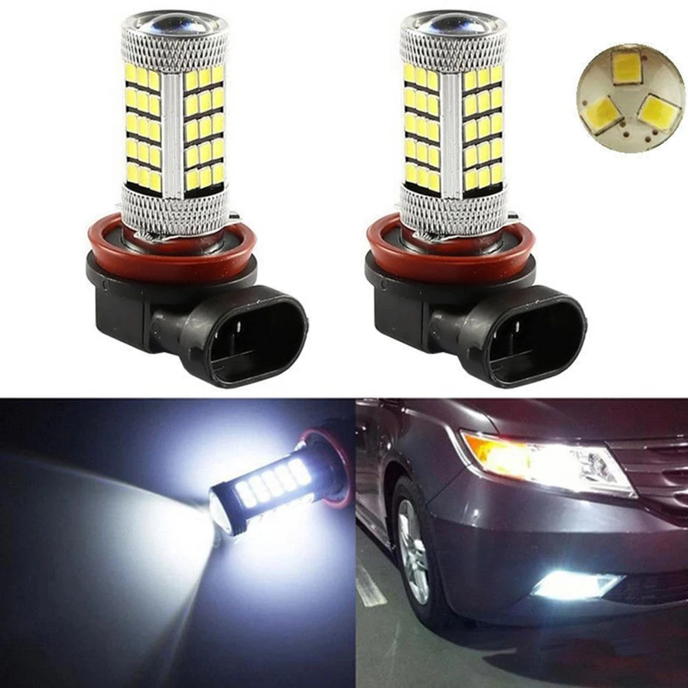 

Светодиодные автомобисветильник Противотуманные фары H8 6000K 3030 SMD, 2 шт., противотуманные фары 12-24 В, универсальные автомобильные фары с низки...