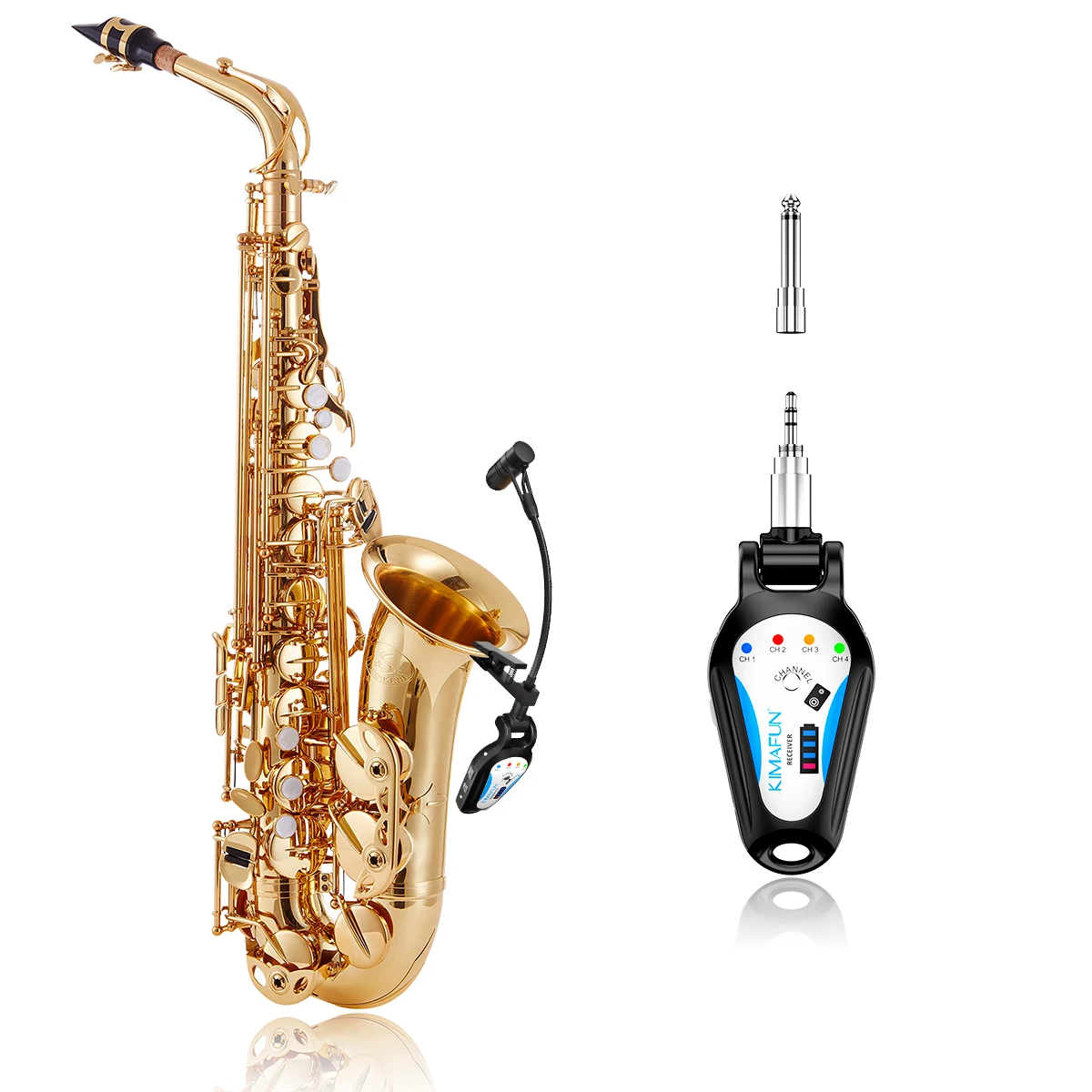Беспроводная саксофоновая микрофонная система KIMAFUN клипсовый инструмент