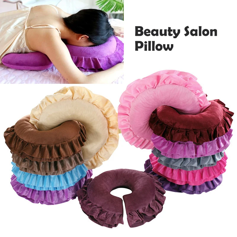 

Beauty Salon U Shaped Pillow Neck Support Cushion Soft Spa Massage Lying Pillow Table Cradle Face Pillow NEW
