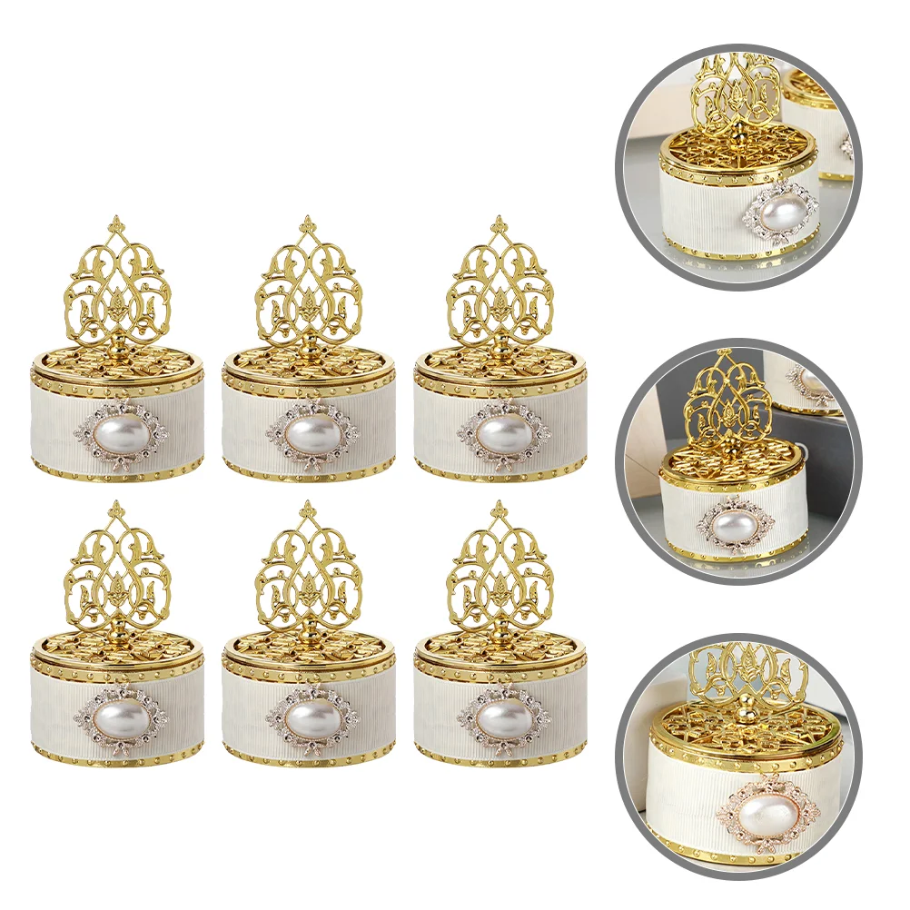 

6Pcs Treat Boxes European Style Boxes Small Candy Boxes Candy Favor Boxes Party Treats Containers