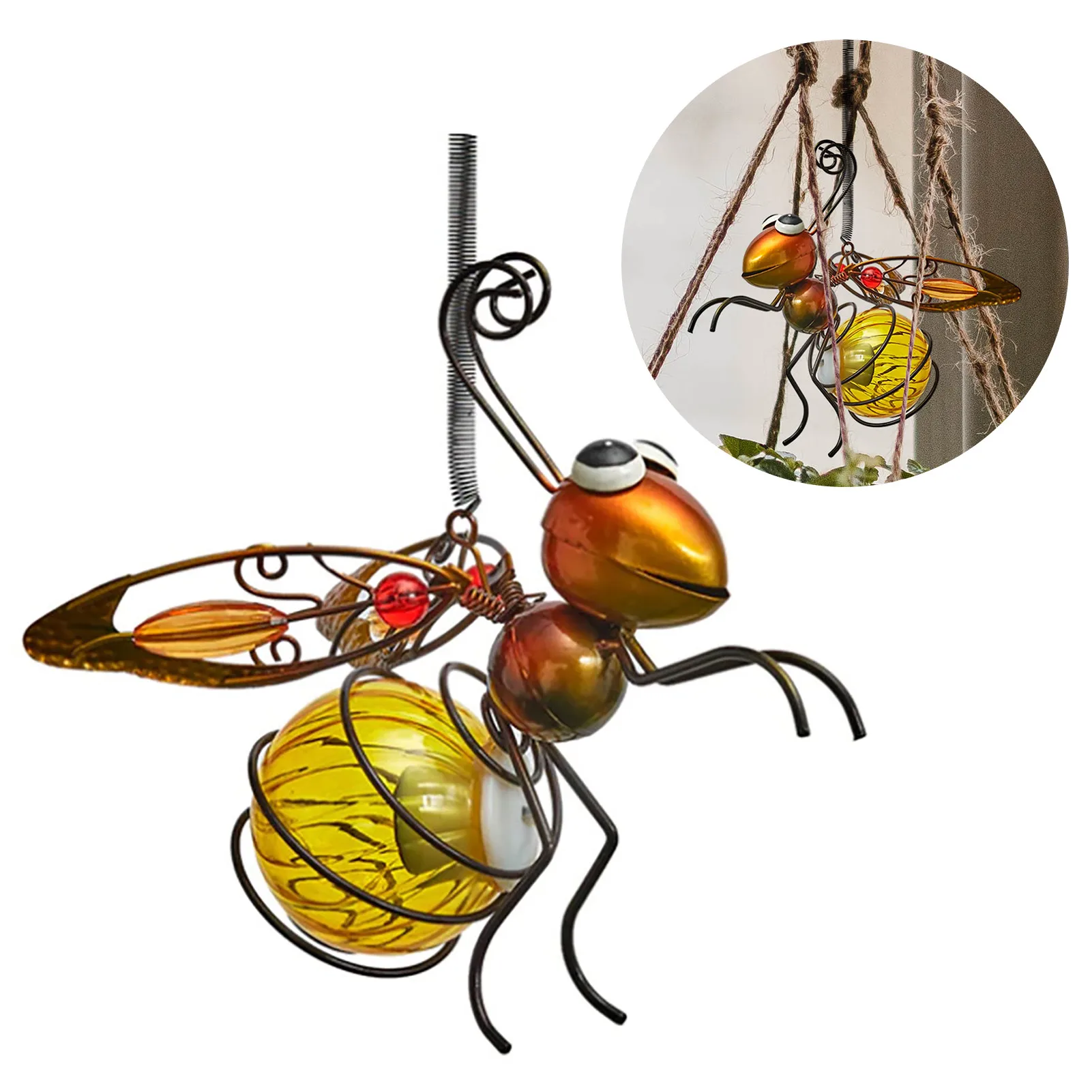 

Водонепроницаемый светодиодный светильник в виде пчелы, декоративсветильник освещение для сада, светлячка, насекомых, двора, настенное укр...