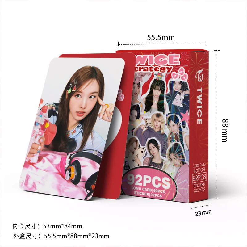 92 шт./компл. новый альбом для девочек идолов STRATEGY карты Lomo NaYeon Momo Jihyo Tzuyu Sana Mina HD
