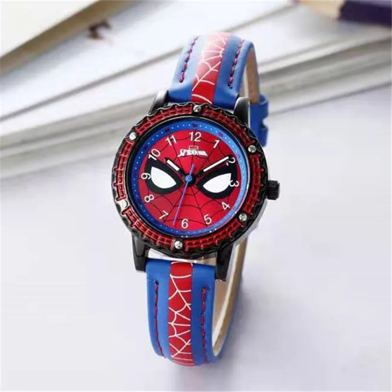 Marvel Avengers Children's Cartoon Watch Boy Primary School Spiderman Quartz Clock Luminous Pointer Gift Relogio Masculino