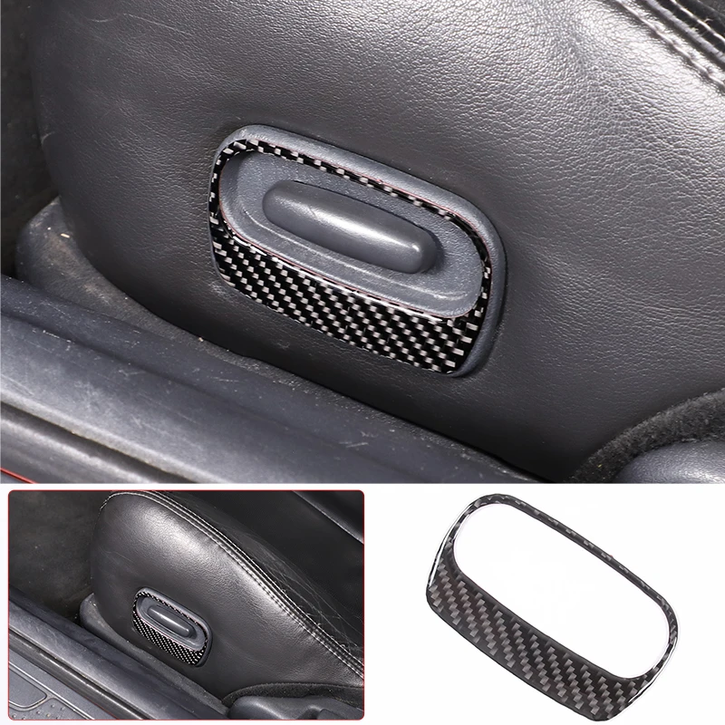 

For 2006-2011 Mitsubishi Eclipse soft carbon fiber car driver's seat adjustment switch frame sticker car interior accessories