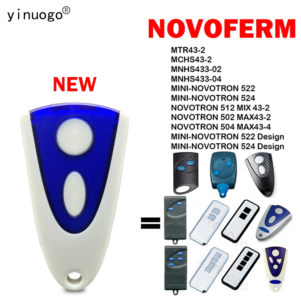 

Ворота с дистанционным управлением NOVOFERM 433 МГц NOVOFERM NOVOTRON 512 502 504 / MINI-NOVOTRON 504 522 524 MCHS43-2 MNHS433-02 MNHS433-04