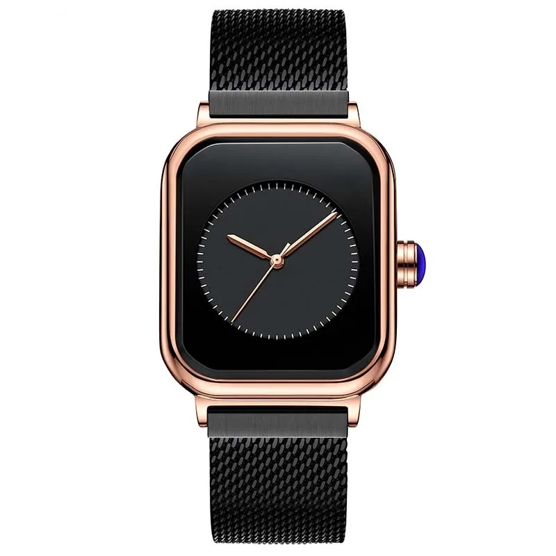 Waterproof Silicone Tape , Student Trend Imitation Apple Smart Large Dial, Fashionable Square Women's Quartz Watch
