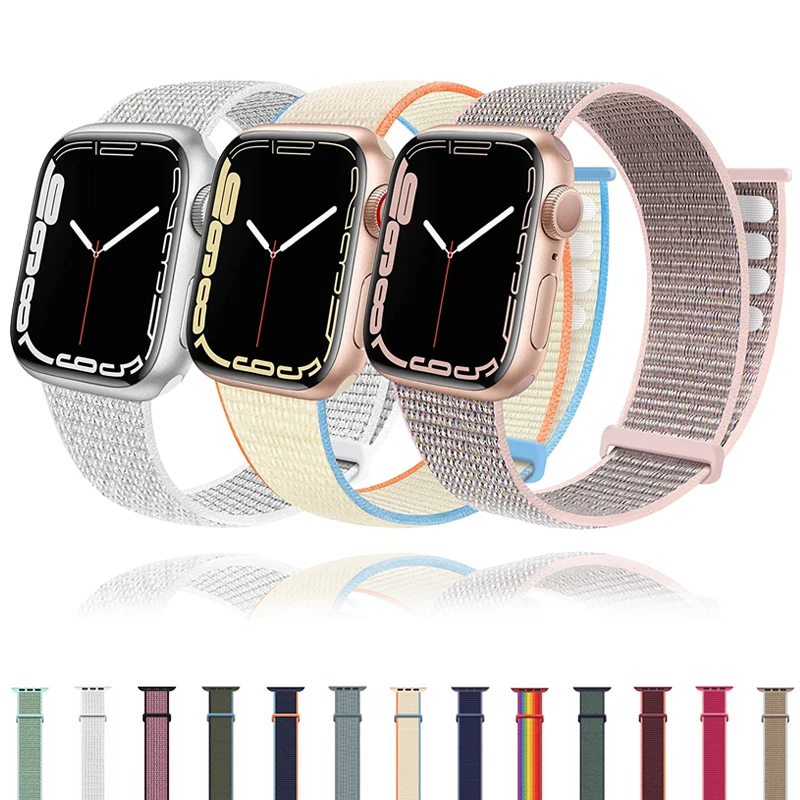

Nylon Strap For Apple Watch Band Ultra 8 7 SE 6 5 4 3 49MM 42MM 40MM 44MM Smartwatch Accessorie Bracelet iWatch serie 45MM 41MM