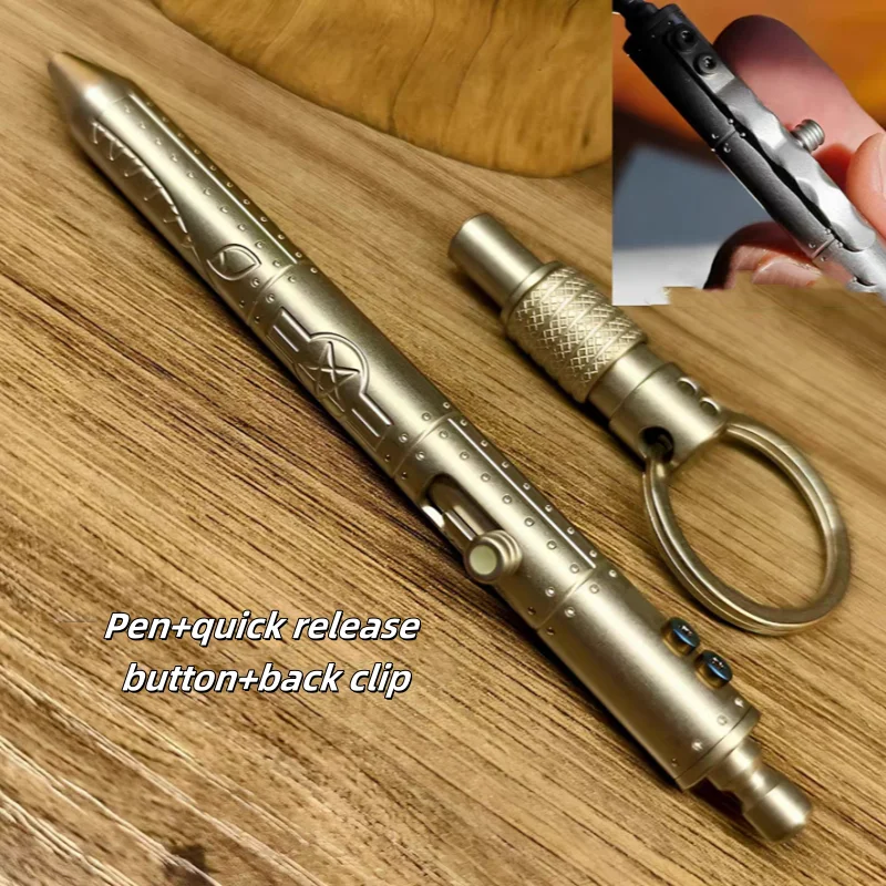 Фото TC4 Тактическая ручка из титанового сплава, светодиодный фонарик, EDC, пишущий инструмент, брелок для самообороны, снаряжение для выживания, подарок для мужчин №2