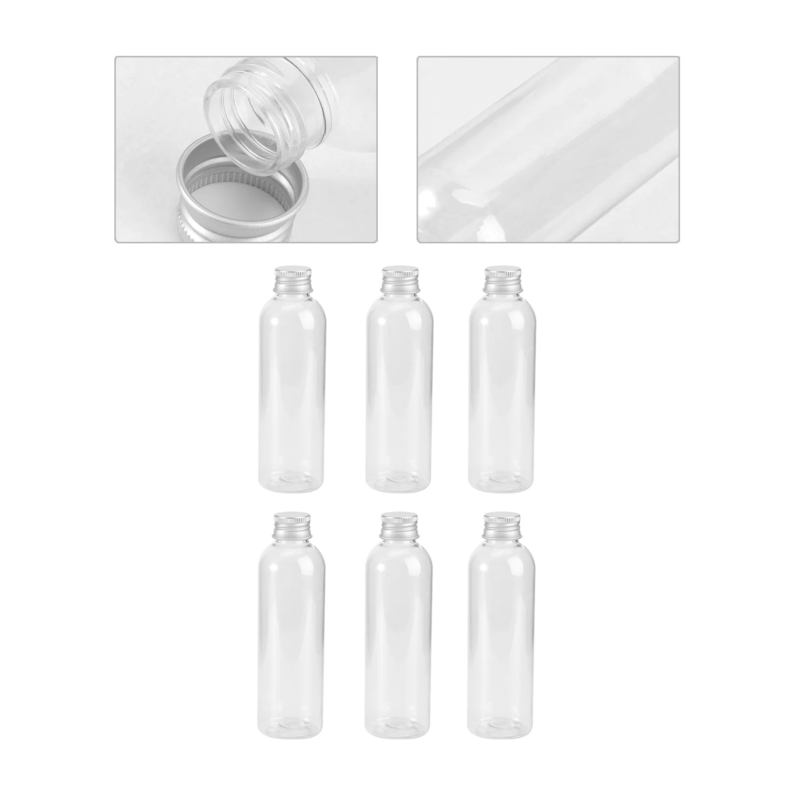 

6PCS 200ml Body Lotion Bottle Bottles Refillable Lotion Jar Transparent Bottles Bottles With Caps