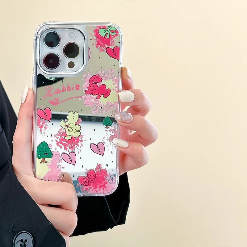 

Mirror Shell Atmosphere Rabbit Phone Case For iphone 14 13 12 11 Pro Max X XR XSMAX 7 8 Plus SE TPU Case Cover new products
