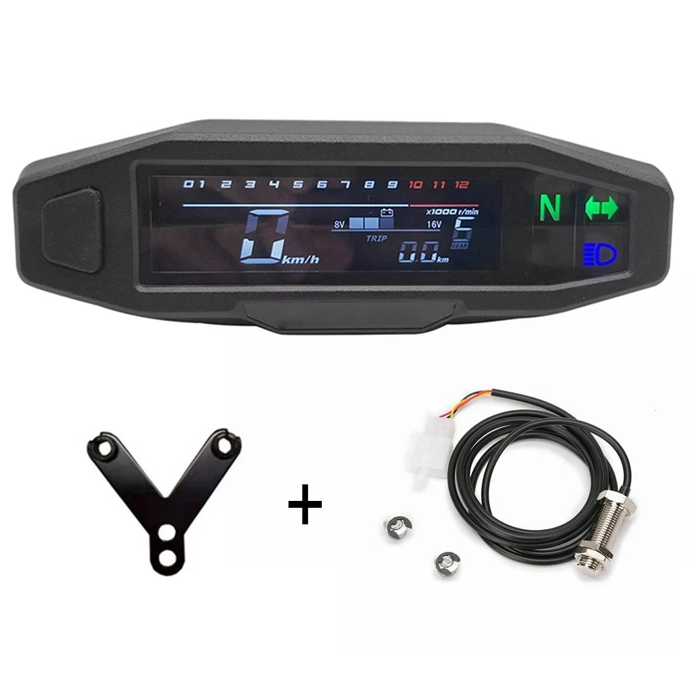 Спидометр мотоциклетный цифровой 1200 об./мин. 5 передач ЖК-дисплей 12 В | Автомобили