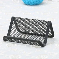 business card holder eye catching high hardness wrought iron all purpose name card display stand office supplies for home