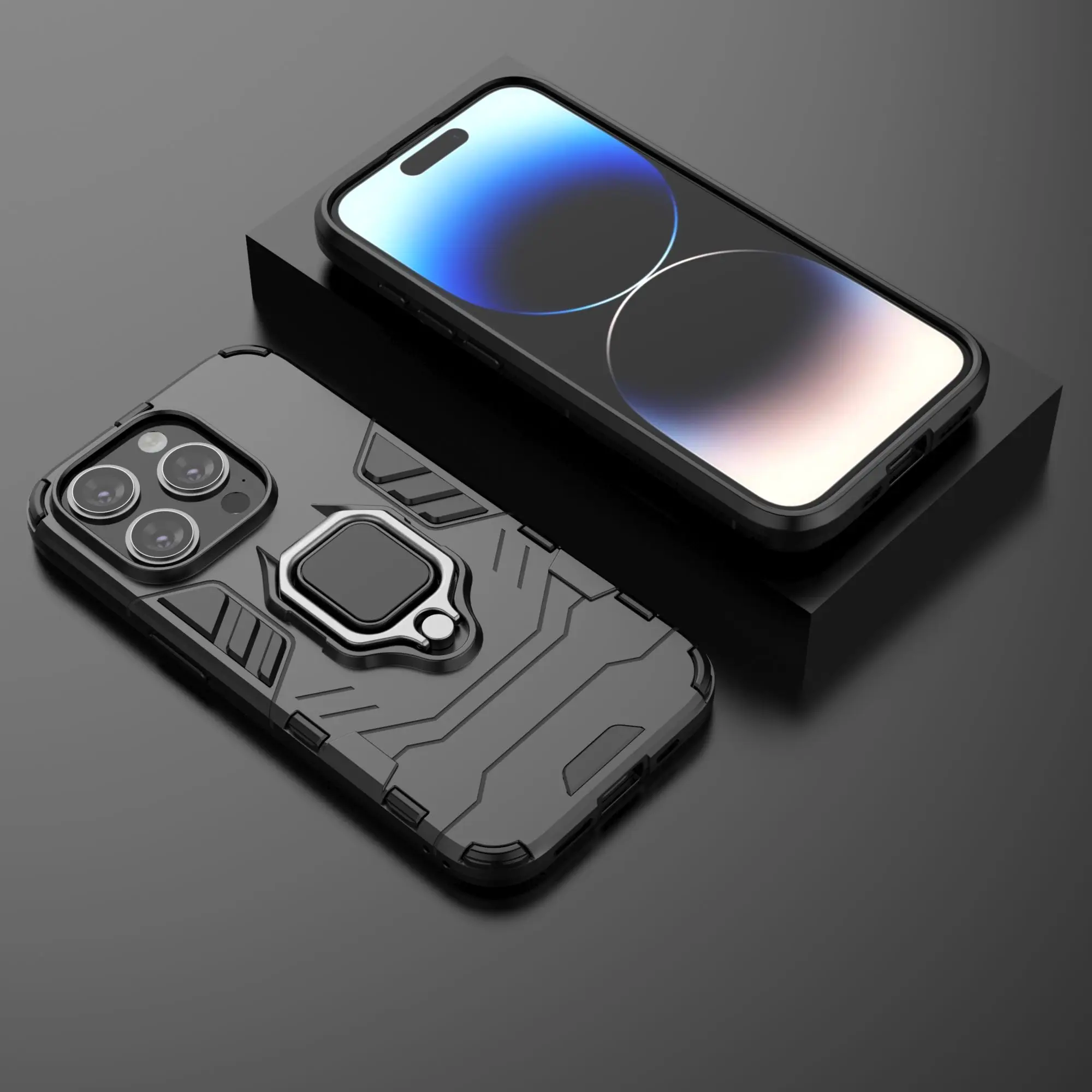 

For IPhone 15 Pro Max Case Luxury Silicone Ring Holder Hard Case For Apple IPhone 15 13 12 14 Pro Max Cover For IPhone 15 Case