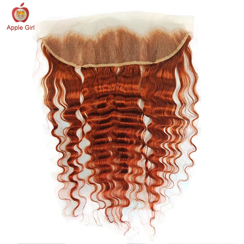 Deep Wave Lace Frontal Closure From Ear To Ear 13x4 Size Lace Closure Applegirl Brazilian Human Hair