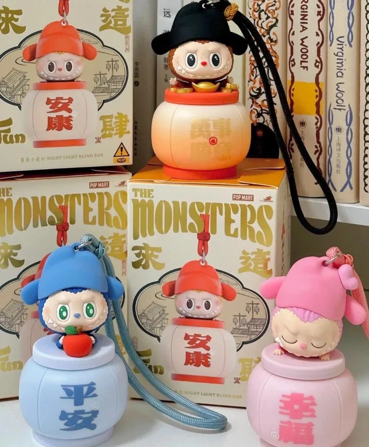 Подлинная глухая коробка Labubu силиконовый ночник серия Monsters загадочная