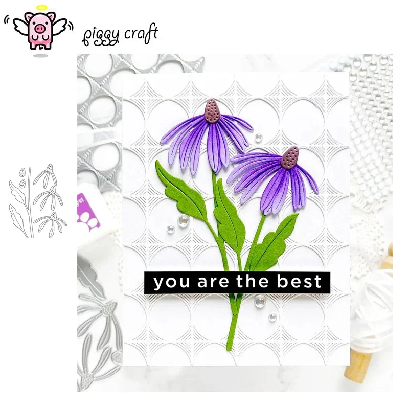 Piggy Craft металлические штампы для резки форма изготовления цветочных листьев