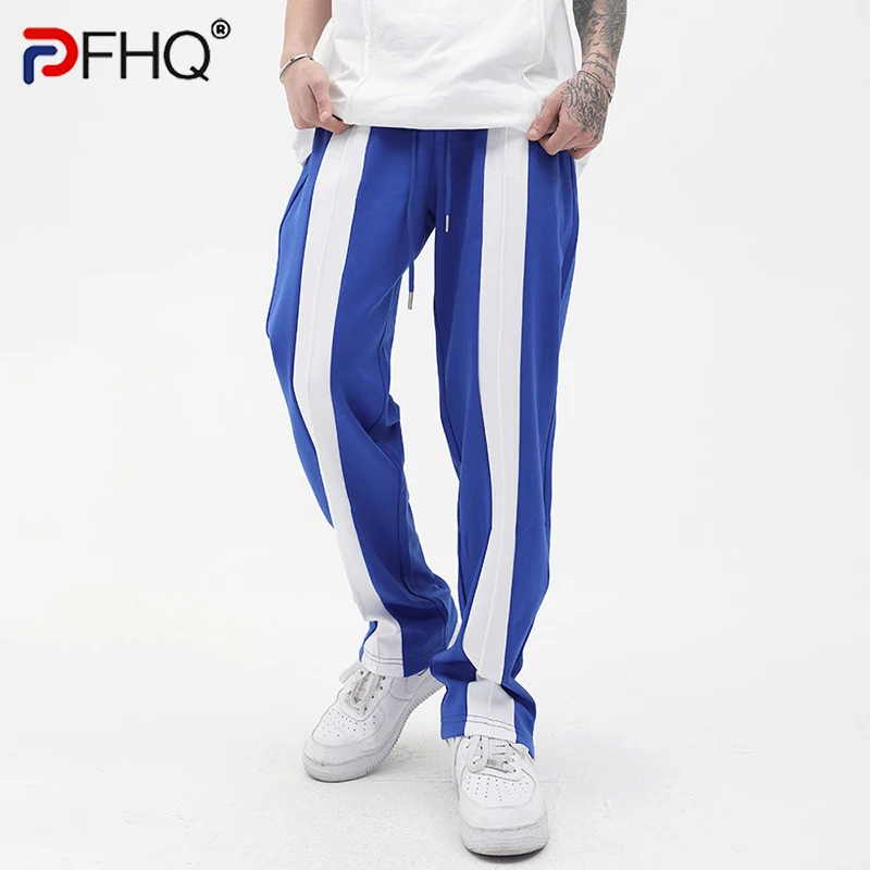 

Мужские брюки для бега на молнии, в полоску