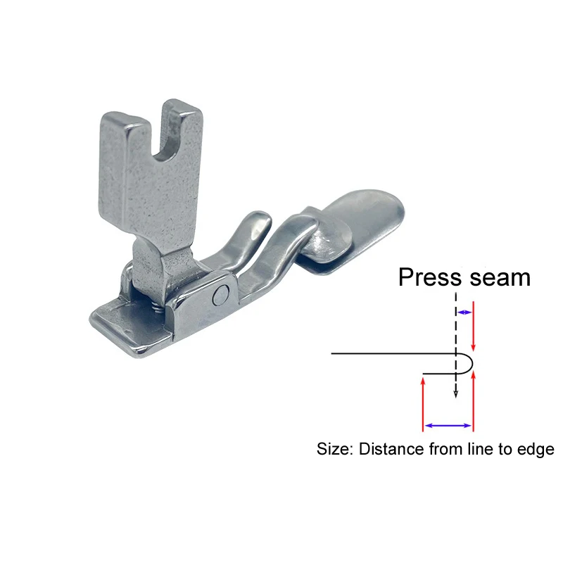 

P351 Steel Presser Foot Industrial Flat Sewing Machine Folding Presser Foot Sewing Machine Parts Downward Curling Presser Foot