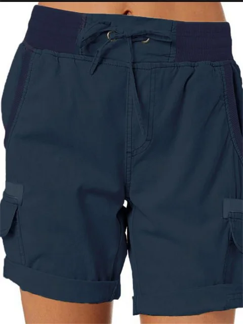 Women's Cargo Shorts Summer Multi Pockets Quick Dry Shorts Hiking Travel Golf Fishing Tactical Stretch Lightweight Female Shorts