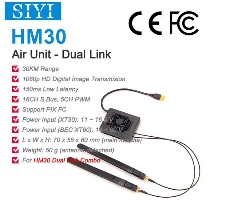 SIYI MK32 HM30 MK15 воздушный блок с широким диапазоном Full HD 1080p передача изображения SBUS PWM