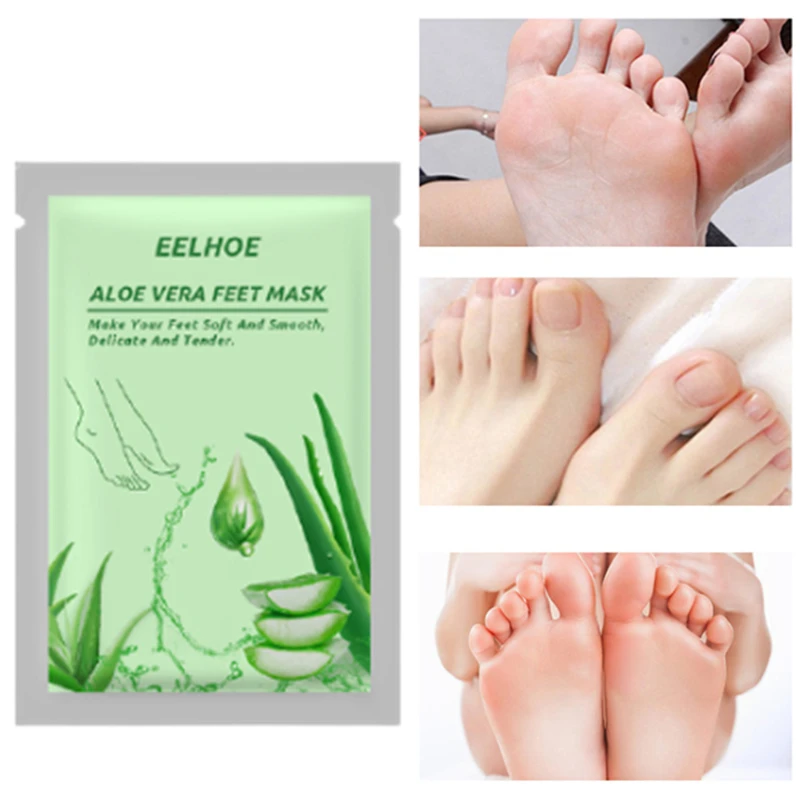 

Aloe Vera Foot Mask Feet Exfoliating Masks Pedicure Socks Exfoliation Scrub Anti Crack Remove Heel Dead Skin Foot Care Patch