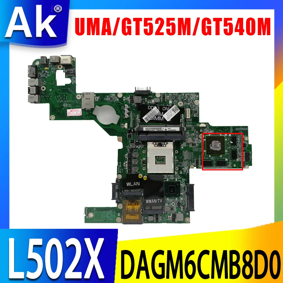 

CN-0NXH8C CN-0714WC For Dell XPS L502X Laptop motherboard DAGM6CMB8D0 Main board With HM67 DIS or UMA 100% Fully Tested