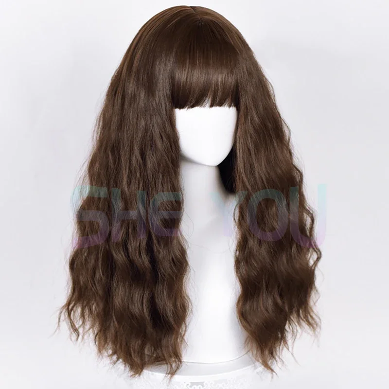 WAT Hermione Jean Granger Коричневые вьющиеся термостойкие синтетические волосы Косплей