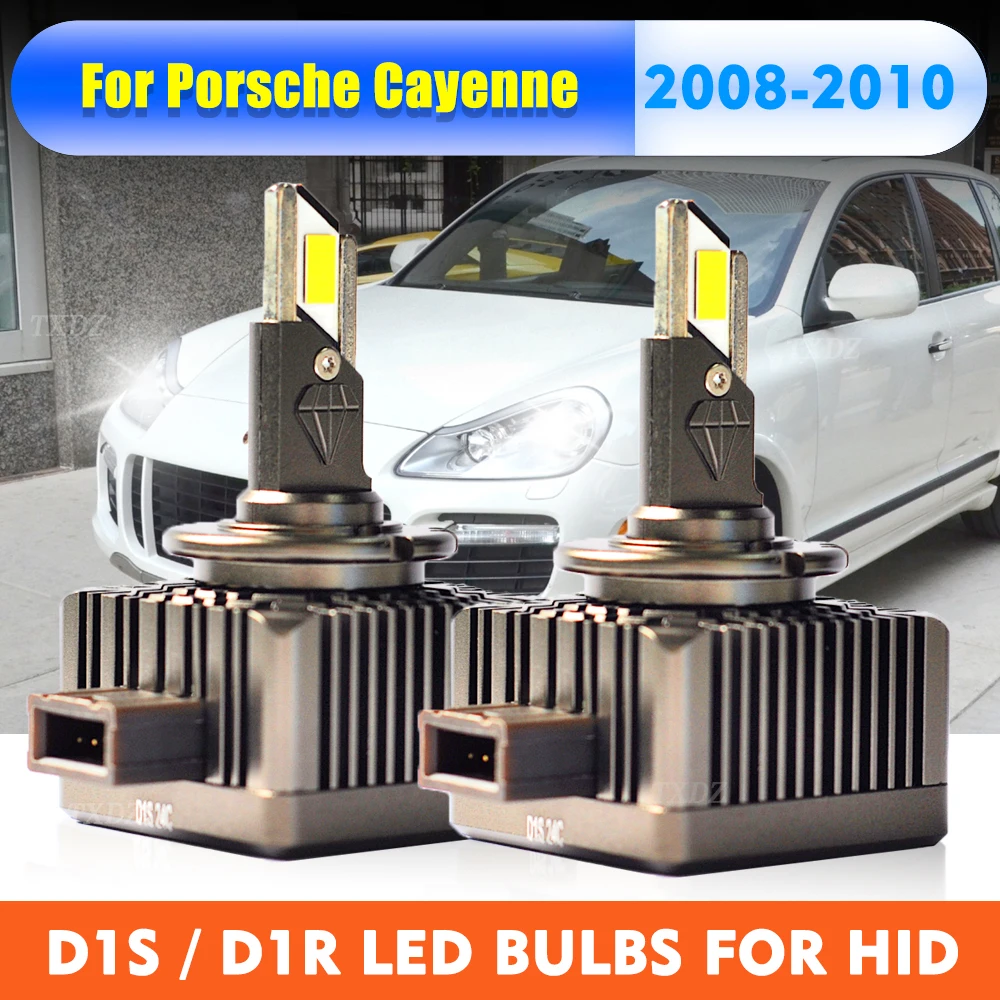 Лампы для фар головного света D1S светодиодный 6000 лм K совместимые с 08-10 Porsche Cayenne Xenon