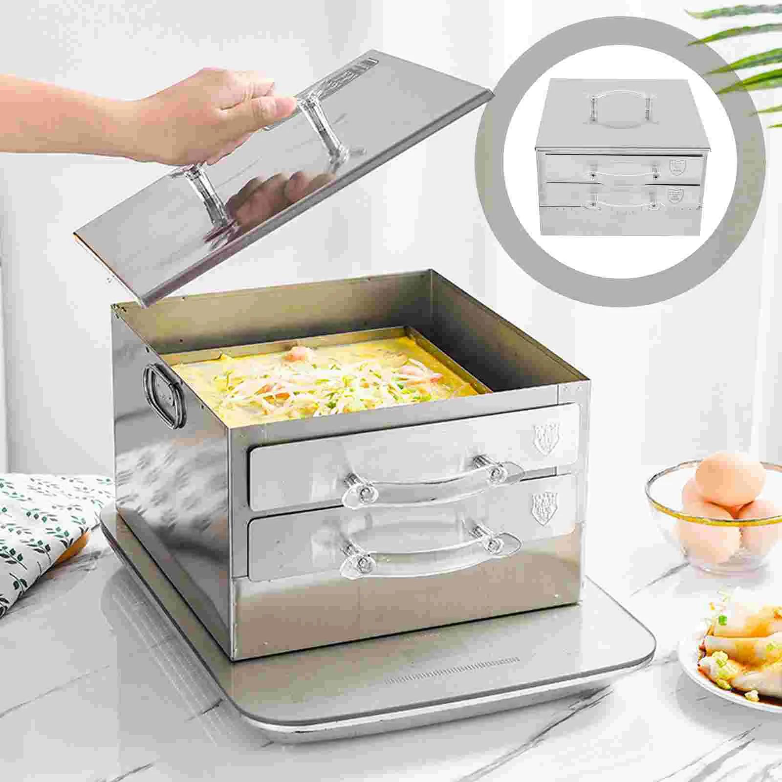 

Rice Steamer Roll Noodle Machine Steamed Vermicelli Cantonese Cuisine Changfen Rolls Cookware Household Stainless Steel Noodles