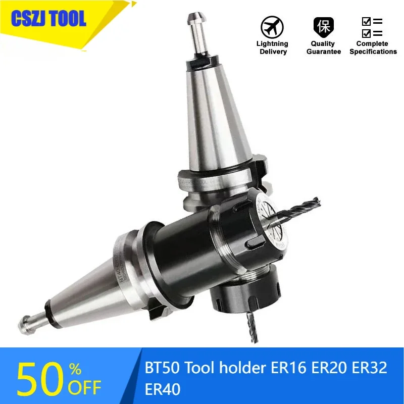 CSZJ TOOL BT50 Держатель инструмента ER16 ER20 ER32 ER40 100 мм 150 бесключевой цанговый патрон ER