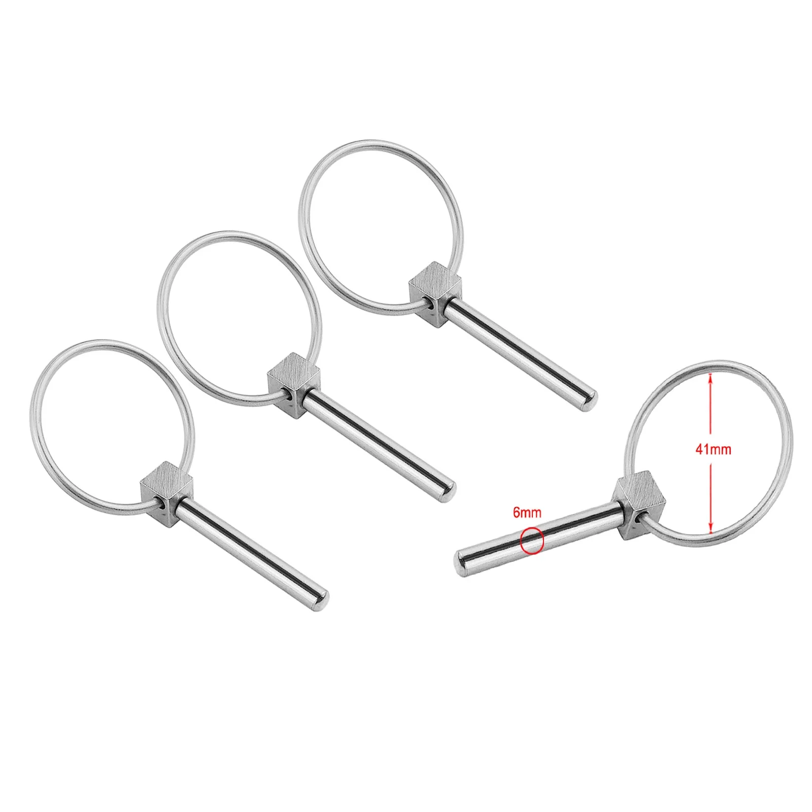4 Pcs Marine Bimini Top 6mm Quick Release Pin Stainless Stee
