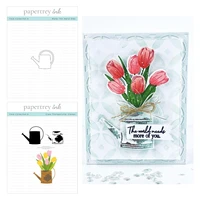 2022 summer vase collection cutting dies and clear stamps diy scrapbooking greeting cards notebook paper decor embossing molds