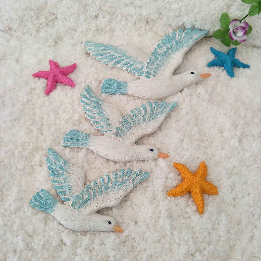 

3 Pcs Seagull Wall Decor Vintage Home Decor Beach Wall Decor Ocean Decor Wall Decoration Bird Decor