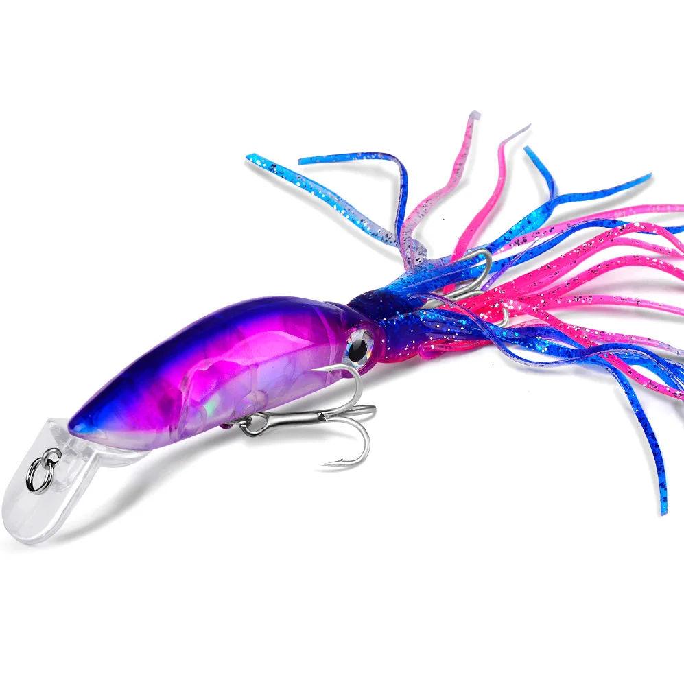 

Topwater Popper приманка в виде кальмара Whiskers 12 см-19 г, длинные забрасываемые рыболовные приманки, плавающий воблер, искусственная жесткая приманк...