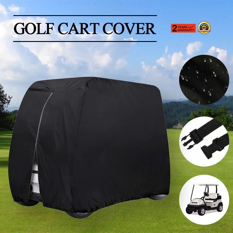 

Outdoor Golf Buggy Protective Cover 210D Oxford Cloth Golf Cart Rainproof Cover Golf Car Universal Waterproof Dustproof Supplies