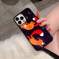 cute cartoon foxes phone case for samsung s7 s8 s9 s10 s20 s30 edge plus note 5 7 8 9 10 20 pro silicone trendy shell