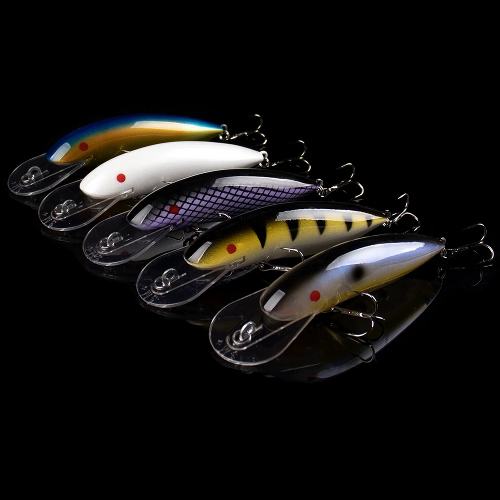 Фото Набор из 3 плавающих приманок FISHWONG Minnow для рыбалки, 10.5 см, 13 г, с тройными крючками, для ловли щуки №5