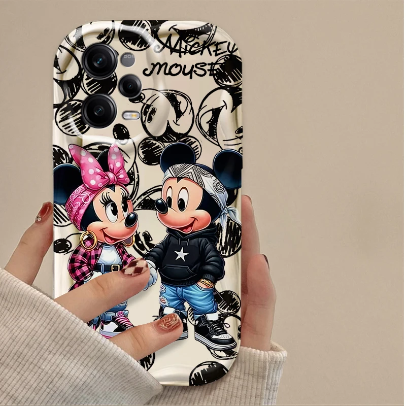 Чехол Disneys Mickeys Minnies Mouse 3D Wave для Xiaomi Mi 14 12 12T 11 Lite Poco M6 X6 X5 X4 F4 M3 Pro 4G 5G Мягкий
