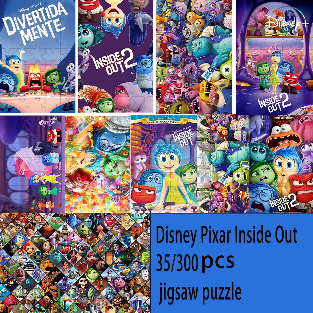 35/300/500/1000 Disney Pixar Inside Out пазлы деревянные цельные для взрослых детей развивающие