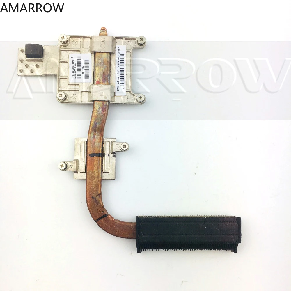 Оригинальный радиатор для ноутбука, ЦП вентилятор охлаждения для HP 6570B 8570P 686310-001