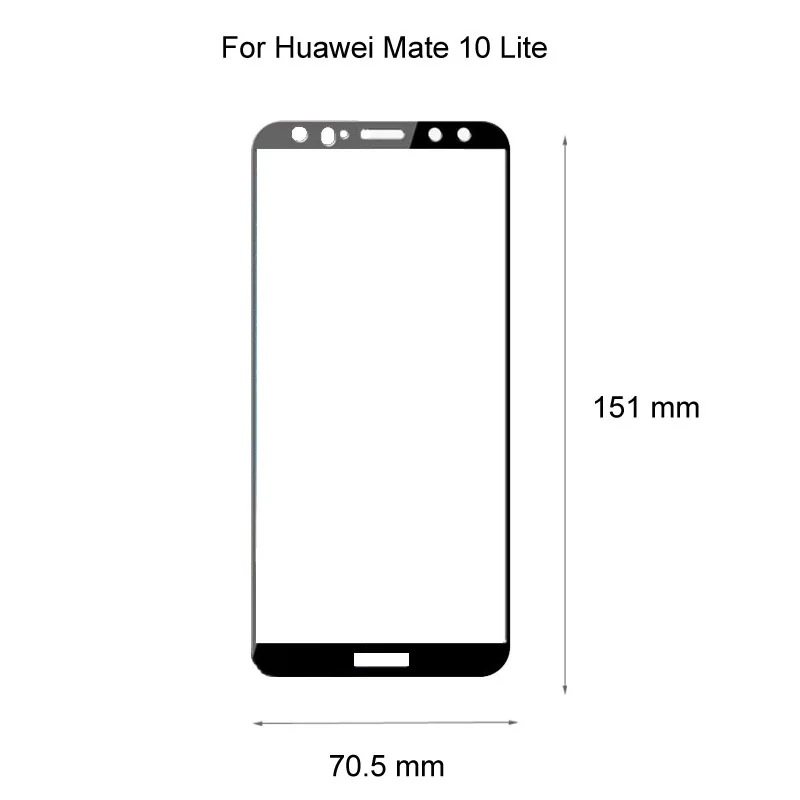 For Huawei Mate 10 lite / 10 Pro / 10 Full Coverage Tempered Glass Phone Screen Protector Protective Guard Film 2.5D 9H Hardness