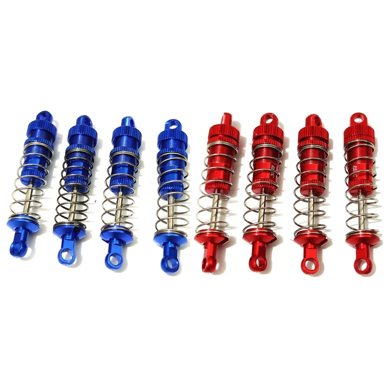 

8 Pcs Metal Front Rear Shock Absorber For WPL C14 C24 MN D90 MN45 HS 18301 Wltoys A959 K929, 4 Pcs Blue & 4Pcs Red
