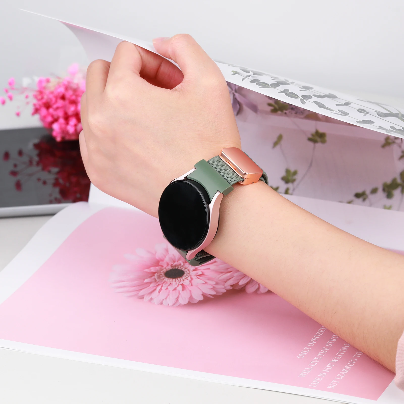 Ремешок без зазора для Samsung Galaxy Watch 6 5 4 40 мм 44 мм/5 Pro 45 магнитный браслет Classic 47 43