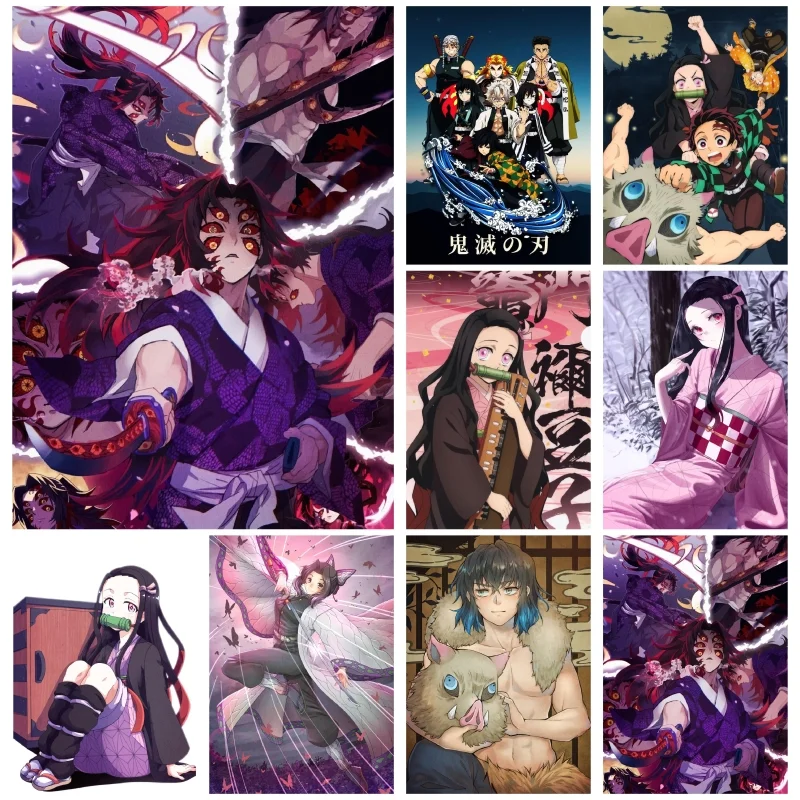 

Bandai Japanese Anime Demon Slayer Tomioka Giyuu Canvas Art Painting Wall Pictures For Living Room Decoration Home Decor