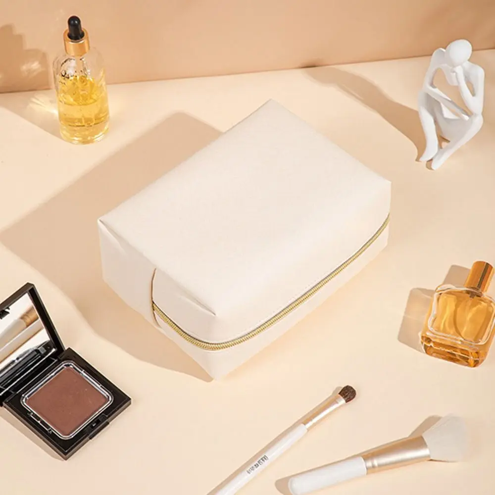 

Bag Makeup Bags Cream Color Large Capacity Travel Organizer Cosmetic Bags Women Toiletry Bag Korean Storage Bags