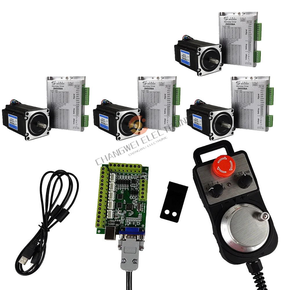 CNC USB Mach3 система контроля движения 4-осевой ЧПУ комплект 556 шаговый двигатель драйвер NEMA 23/57 шаговый двигатель 3 Нм Аварийная остановка