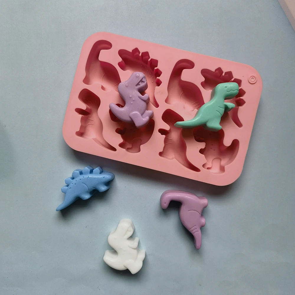 

Dinosaur Silicone Cake Mold For Baking Kid Cartoon Dino Chocolate Candy Tray Soap Candle Making Tools Cupcake Topper Decorating