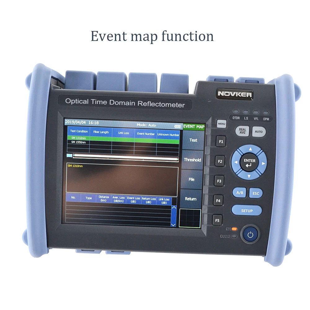 NOVKER SM OTDR NK6000-S1 1310/1550 35/33dB built in FLS OPM VFL Intelligent optical link mapper